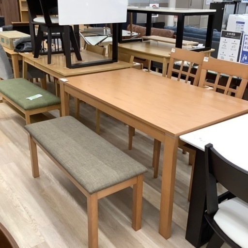 ダイニング4点セット　ナチュラル×グレー