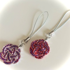 水引ストラップ 2本セット アメリカン 梅結び