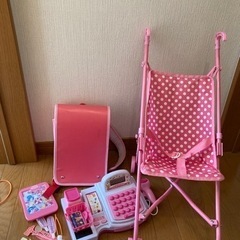 女の子　おもちゃ　レジ　子供用ベビーカー　ランドセルまとめ売り
