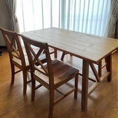 木目調ダイニングセット安く売ります！の画像