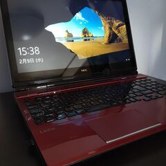 綺麗　赤NEC　 高性能第4コア8スレッド版　高性能4世代Core i7搭載  SSD大容量480G メモリ大容量8G　 テンキー Webカメラ　タッチパネル　大画面綺麗フルHDIPS光沢15.6インチ　HDMI出力 USB3.0 Webカメラ Wifi対応　YAMAHA専用スピーカー