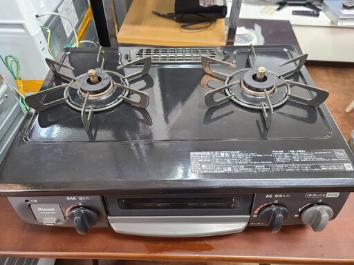 ☆新生活応援☆　お買い得品♪　●312●　リンナイ　ガスコンロ　都市ガス専用　2019年製　RTE564BKL　強化力バーナー左側タイプ　【リサイクルショップどりーむ天保山店】