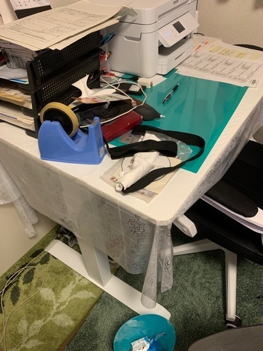 超便利な電動昇降機能付きデスク白色　美品　