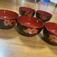 木箱あり♪未使用♪花柄おわん♪柄違う♪