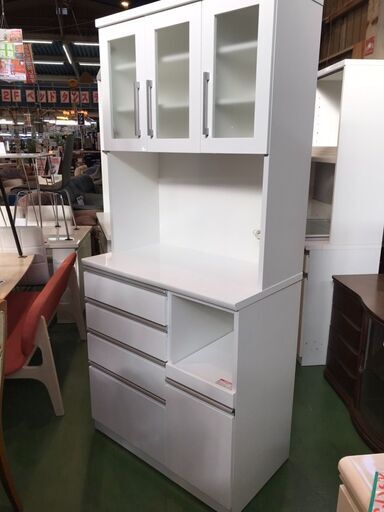 【愛品館八千代店】ニトリ　3枚扉キッチンボード　レジューム