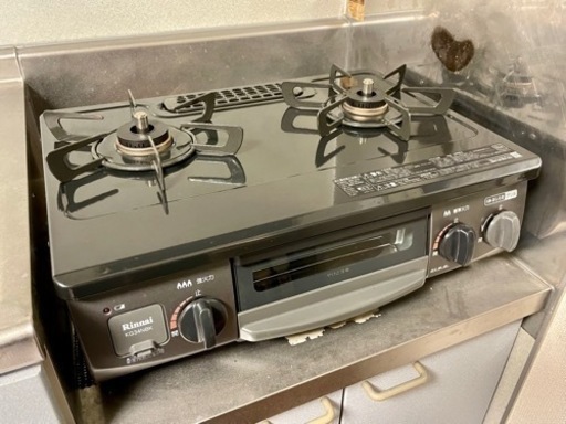 【美品】グリル付 リンナイ プロパンガス　ガステーブル