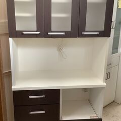 NITORI/ニトリ 食器棚 レンジボード NBANDA 90KB-DBR DBR×WH【ユーズドユーズ名古屋天白店】 J1529