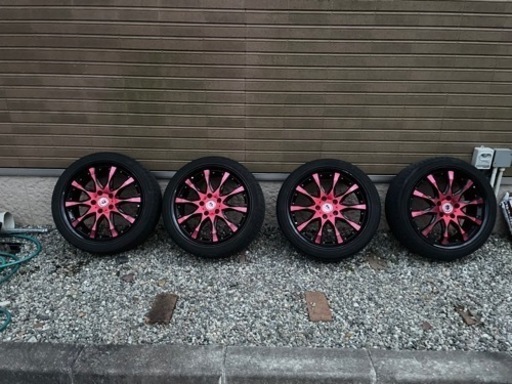 購入金額２７万円　価格相談乗ります　アルミホイール　ワーク　シュバート特注品　２２５／４０／１８　7．5Ｊ　＋４７　ファイヤーマックス　再々再々再々再々再々再値下げ