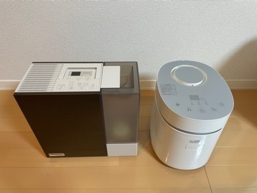 加湿器 2台セット 8畳 ハイブリッド方式とスチーム方式