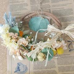 手作りミニバラのリース