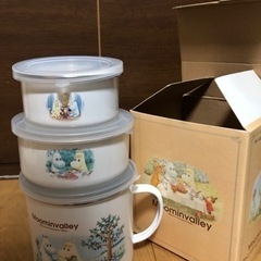 ムーミンホーローキャニスター蓋つき（新品.未使用）