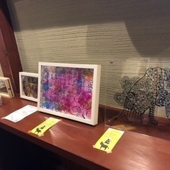 龍画、写真、切り絵の展示会