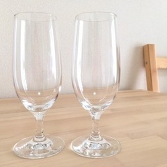 ビアグラス ペア ガラス ビール 370ml 2つで150円 透...