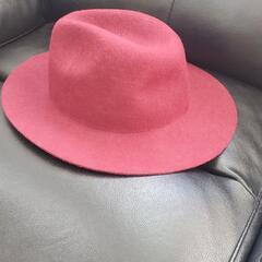 ●男女兼用●ボルドー色綿 100%のハットの画像