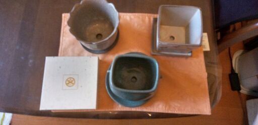 たち吉の植木鉢　三点