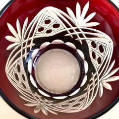 江戸切子ペアグラス 切子グラス 伝統工芸品 ロックグラス 日本製 国産 酒器 赤 瑠璃 ガラス工芸の画像