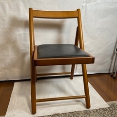 不二貿易　折りたたみチェア　木目　温もり　椅子　レトロ　インテリ...