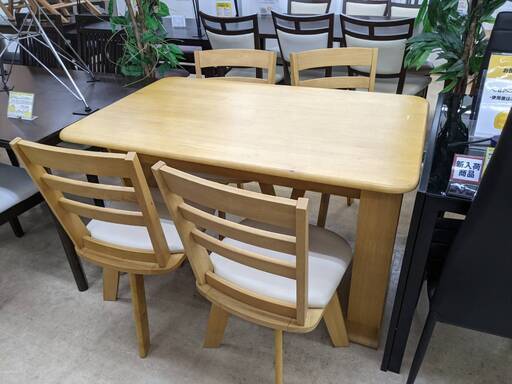 関家具 ダイニング5点セット ?回転チェア?