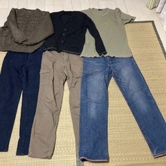 メンズ セーター Gパン パンツ 半袖 ニット カーディガン