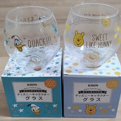 お譲り先決定済【未使用】ドナルド、プーさんのグラス