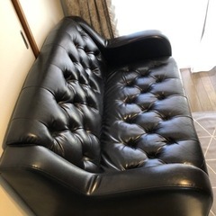 【無料】カリモク調　2名用ソファの画像