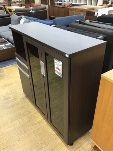 KN-43【ご来店頂ける方限定】新入荷　アウトレット　キッチンカウンター　ブラウン