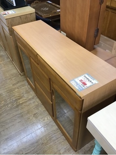 KN-45【ご来店頂ける方限定】サイドキャビネット　ナチュラル