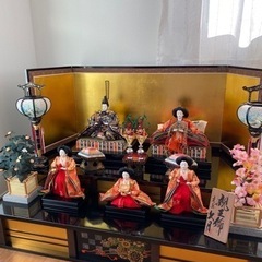 久月　雛人形 2段5人飾り