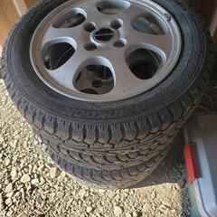 モデューロホイル付き　ハンコックスパイクタイヤ　155/65R14