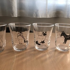 かわいいアニマルグラス　未使用品　4個セット
