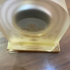 [美品]ＭＩＫＩＭＯ TＯクリスタル置き時計の画像