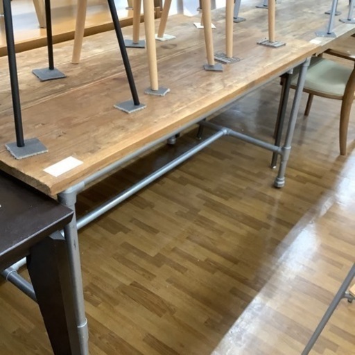 d-Bodhi チューブダイニングテーブル ブラウン×シルバー