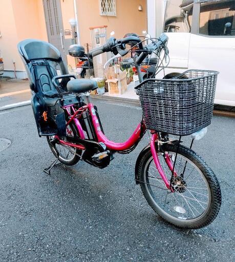 値下げしました！　電動アシスト自転車　ヤマハPASバビー　メタリックピンク　20インチ　8.9ahバッテリー　充電器付
