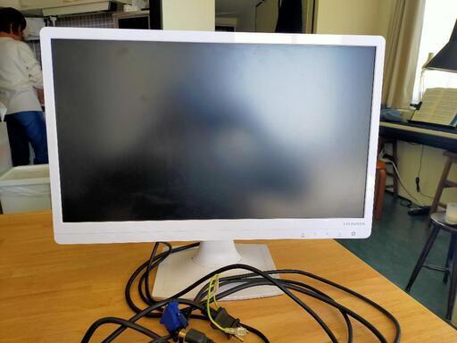 モニター、io data lcd-ad222ew(21インチ)ケーブル付き