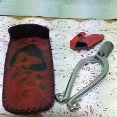 花鋏　ハンドメイドの本皮ケース