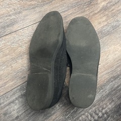 ビンテージ  rene‘ルネ　メンズバックスキンブラック革靴の画像