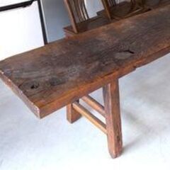 267cm 長テーブル アジア家具 中国家具 希少 珍品 アンティーク ダイニング 1点物 居酒屋 カフェ バーに 東区 新道東店の画像