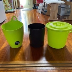蓋つきバケツ、ゴミ箱3点まとめて