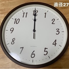 [無料]時計　壁掛け時計　直径27㎝　RHYTHM