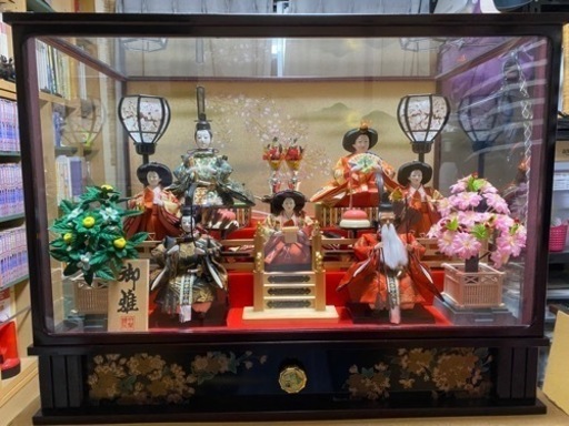 ひな人形　七人飾　ガラスケース