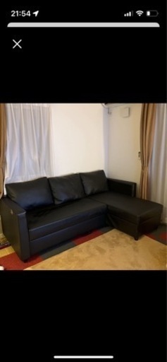 ニトリ　合皮カウチソファベッド( NS ノアーク２ DBR)