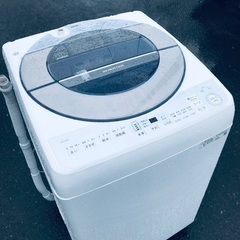  ♦️EJ1783番SHARP全自動電気洗濯機 【2019年製】