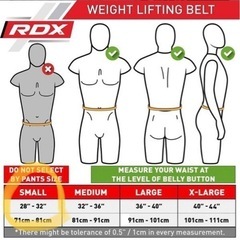【値下げしました】RDX トレーニングベルト Sサイズ 本革 レバーバックルの画像