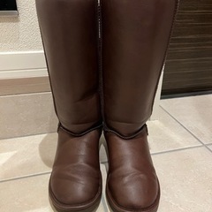 差し上げます　モコモコ　ロングブーツ　ブラウン　美品　24.5cm