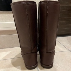 差し上げます　モコモコ　ロングブーツ　ブラウン　美品　24.5cmの画像