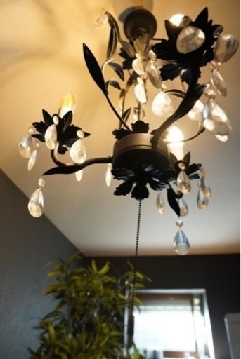 シャンデリア　黒　シーリングライト