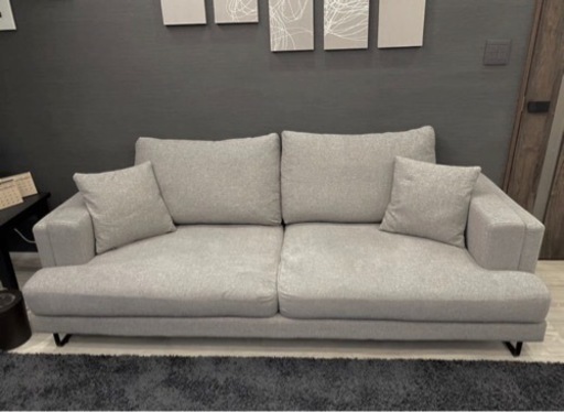 お値下げしました❗️Armonia ② ソファー 布地 ファブリック　グレー