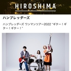 ライブチケット　ハンブレッダーズ　2/13  2枚あります