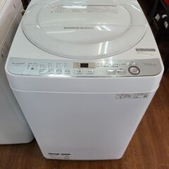 お買い得品‼　大容量7.0㎏‼　●6937●　シャープ　洗濯機　ES-GE7C-W　2019年製　※取扱説明書・ふろ水ホース付き　☆期間限定20％OFFキャンペーン対象品☆　【リサイクルショップどりーむ天保山店】