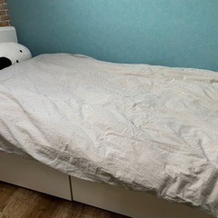 【お取引決定しました】シングルベッド　白